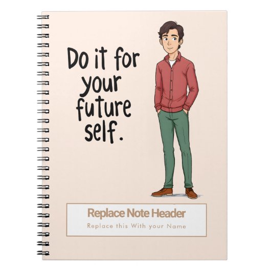 Personalized Motivational Notebook ノートブック (正面)