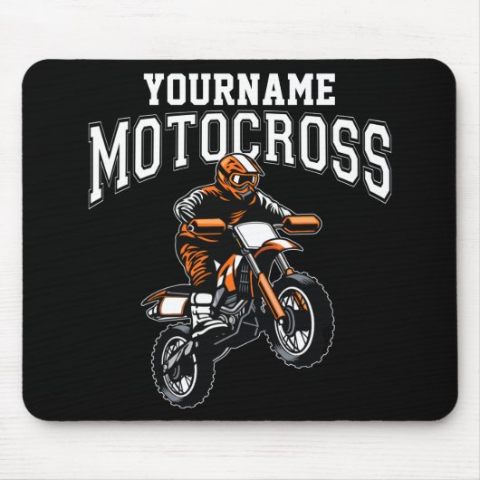 Personalized Motocross Dirt Bike Rider Racing  マウスパッド (正面)