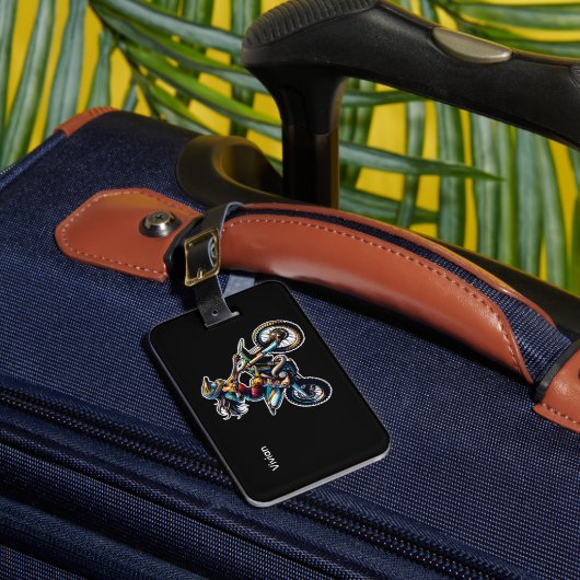 Personalized Motocross Luggage Tag ラゲッジタグ (正面インサイチュ1)