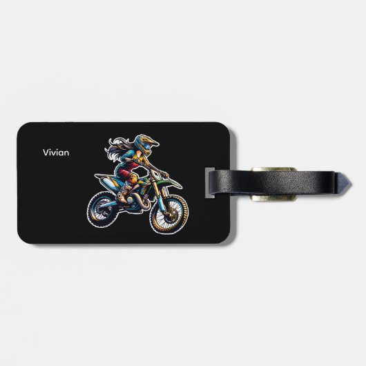 Personalized Motocross Luggage Tag ラゲッジタグ (裏面横)