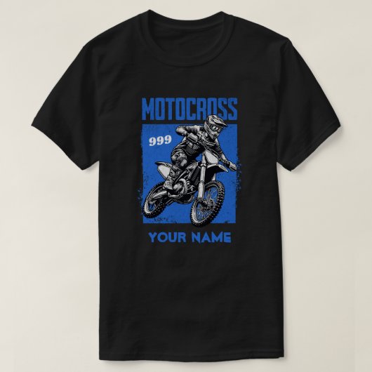 Personalized Motocross Racing Dirt Bike Rider Tシャツ (デザイン正面)