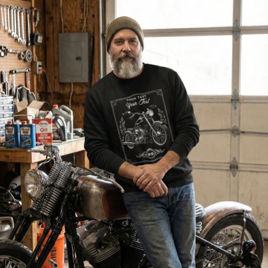 Personalized Motorcycle Biker Sweatshirt Gift スウェットシャツ