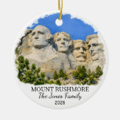 Personalized Mount Rushmore Ornament, South Dakota セラミックオーナメント (正面)