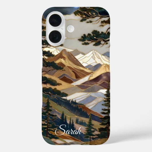 Personalized Mountain Landscape Phone Case Case-Mate iPhoneケース (裏面)