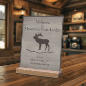 Personalized Mountain Lodge Guest WiFi Sign アクリルサイン