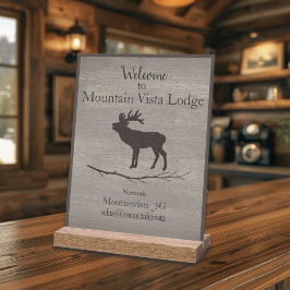 Personalized Mountain Lodge Guest WiFi Sign アクリルサイン