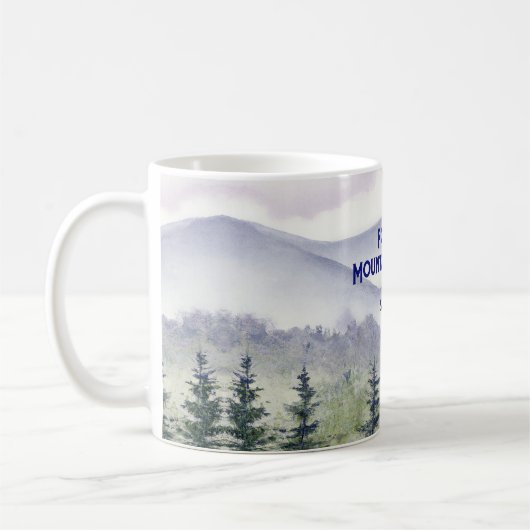 Personalized Mountain Themed コーヒーマグカップ (左)