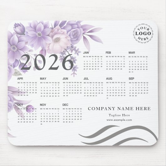 Personalized Mouse Pad with Full 2026 Calendar マウスパッド (正面)