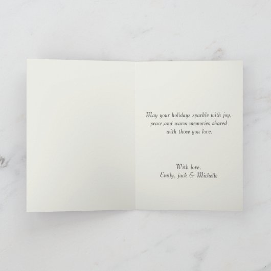 Personalized Mouse with Santa Hat Christmas        シーズンカード (内部)