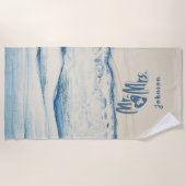 Personalized Mr. and Mrs. Beach Towel  ビーチタオル (正面)