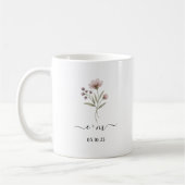 Personalized Mr & Mrs coffee mugs, Engagement コーヒーマグカップ (左)