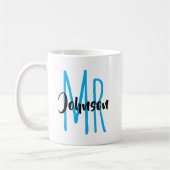Personalized Mr. & Mrs. Mug Gift for Her and Him コーヒーマグカップ (左)