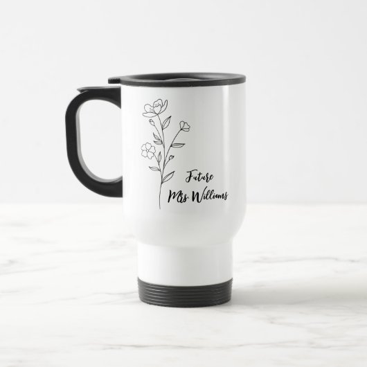 Personalized Mrs Gifts for the bride to be cup wit トラベルマグ (左)