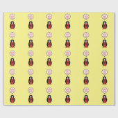 Personalized Ms. Penguin Albania ラッピングペーパー (フラット)