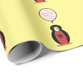 Personalized Ms. Penguin Albania ラッピングペーパー (ロールコーナー)