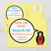 Personalized Ms. Penguin Albania 案内ポストカード (正面/裏面)