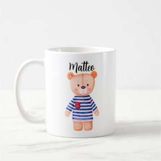 Personalized Mug Bear with Name コーヒーマグカップ