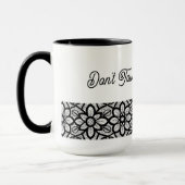 Personalized Mug Black Lace Floral Slogan  マグカップ (左)