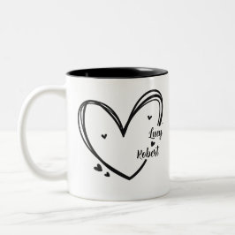 Personalized mug for couples with names  ツートーンマグカップ