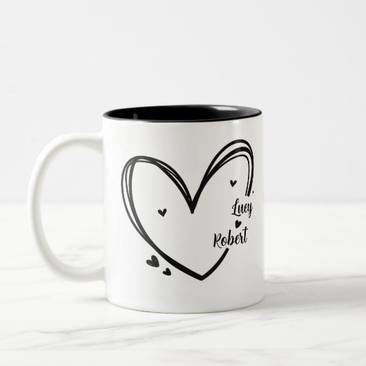 Personalized mug for couples with names  ツートーンマグカップ (左)