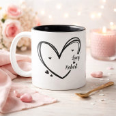 Personalized mug for couples with names  ツートーンマグカップ