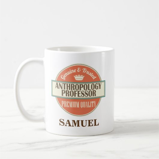 personalized Mug Gift人類学教授 コーヒーマグカップ (左)