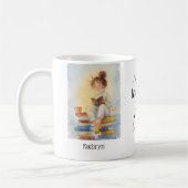 Personalized Mug "Literary Girl" コーヒーマグカップ (左)