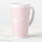 Personalized Mug Name Blush Pink  カフェラテマグ (右アングル)