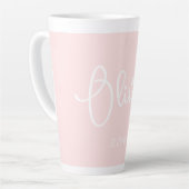 Personalized Mug Name Blush Pink  カフェラテマグ (左アングル)