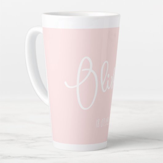 Personalized Mug Name Blush Pink  カフェラテマグ (左アングル)