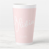 Personalized Mug Name Blush Pink カフェラテマグ (正面)