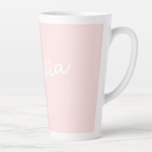 Personalized Mug Name Blush Pink カフェラテマグ (右)