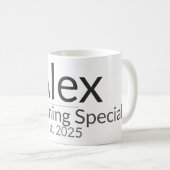 Personalized Mug Template – Custom Text & Name Des コーヒーマグカップ (正面右)