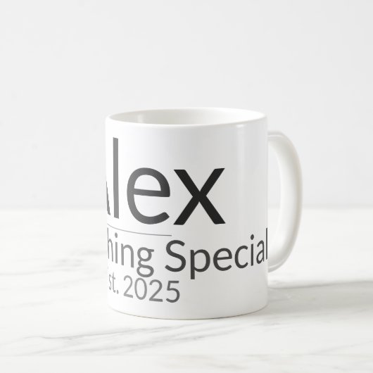 Personalized Mug Template – Custom Text & Name Des コーヒーマグカップ (正面右)