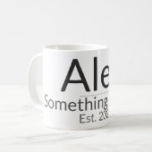 Personalized Mug Template – Custom Text & Name Des コーヒーマグカップ (正面左)