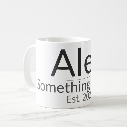 Personalized Mug Template – Custom Text & Name Des コーヒーマグカップ (正面左)