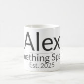 Personalized Mug Template – Custom Text & Name Des コーヒーマグカップ (中央)