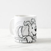 Personalized mug with a dog design コーヒーマグカップ (正面左)