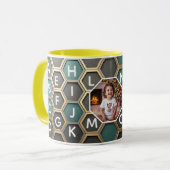 Personalized Mug with Custom Kid Photo A-Z letters マグカップ (正面左)