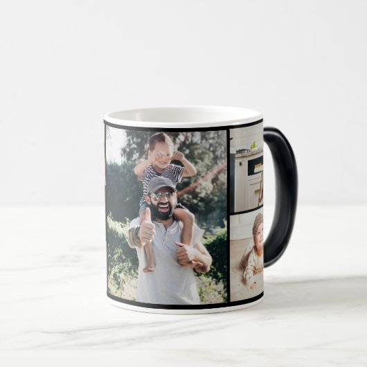PERSONALIZED MUG, WITH PHOTOS FOR THE HAPPIEST DAD モーフィングマグカップ (正面右)