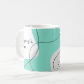 Personalized Mugs Wavy Abstract コーヒーマグカップ (正面左)
