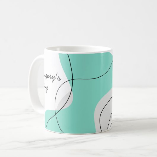 Personalized Mugs Wavy Abstract コーヒーマグカップ (正面左)