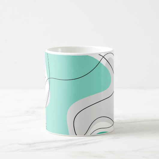 Personalized Mugs Wavy Abstract コーヒーマグカップ (中央)