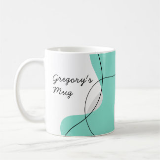 Personalized Mugs Wavy Abstract コーヒーマグカップ
