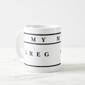 personalized Mugs With Names コーヒーマグカップ (正面左)