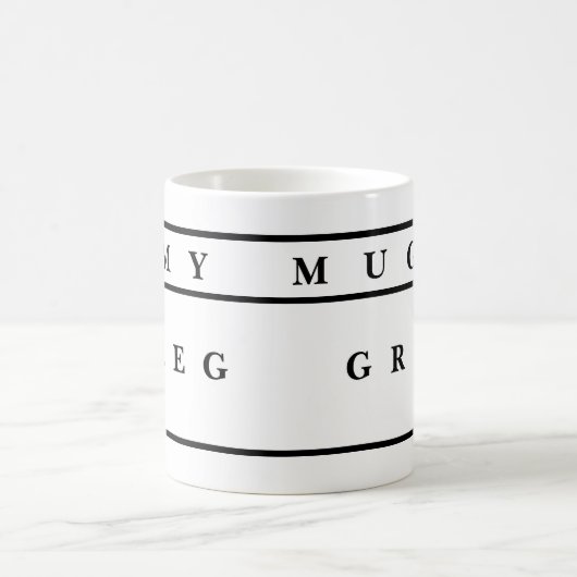 personalized Mugs With Names コーヒーマグカップ (中央)