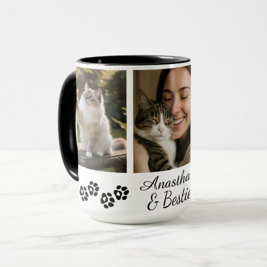 Personalized Multi-Photo Pet Lover Mug  マグカップ (正面左)
