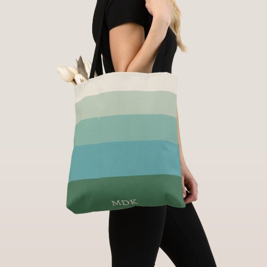 Personalized Multicolor 5 Stripes トートバッグ (クローズアップ)