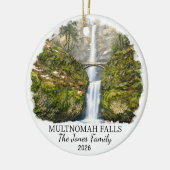Personalized Multnomah Falls Ornament, Oregon セラミックオーナメント (左)