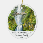 Personalized Multnomah Falls Ornament, Oregon セラミックオーナメント (左)